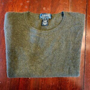 100% Cashmere sweater Olive Green Ralph Lauren Ladies M